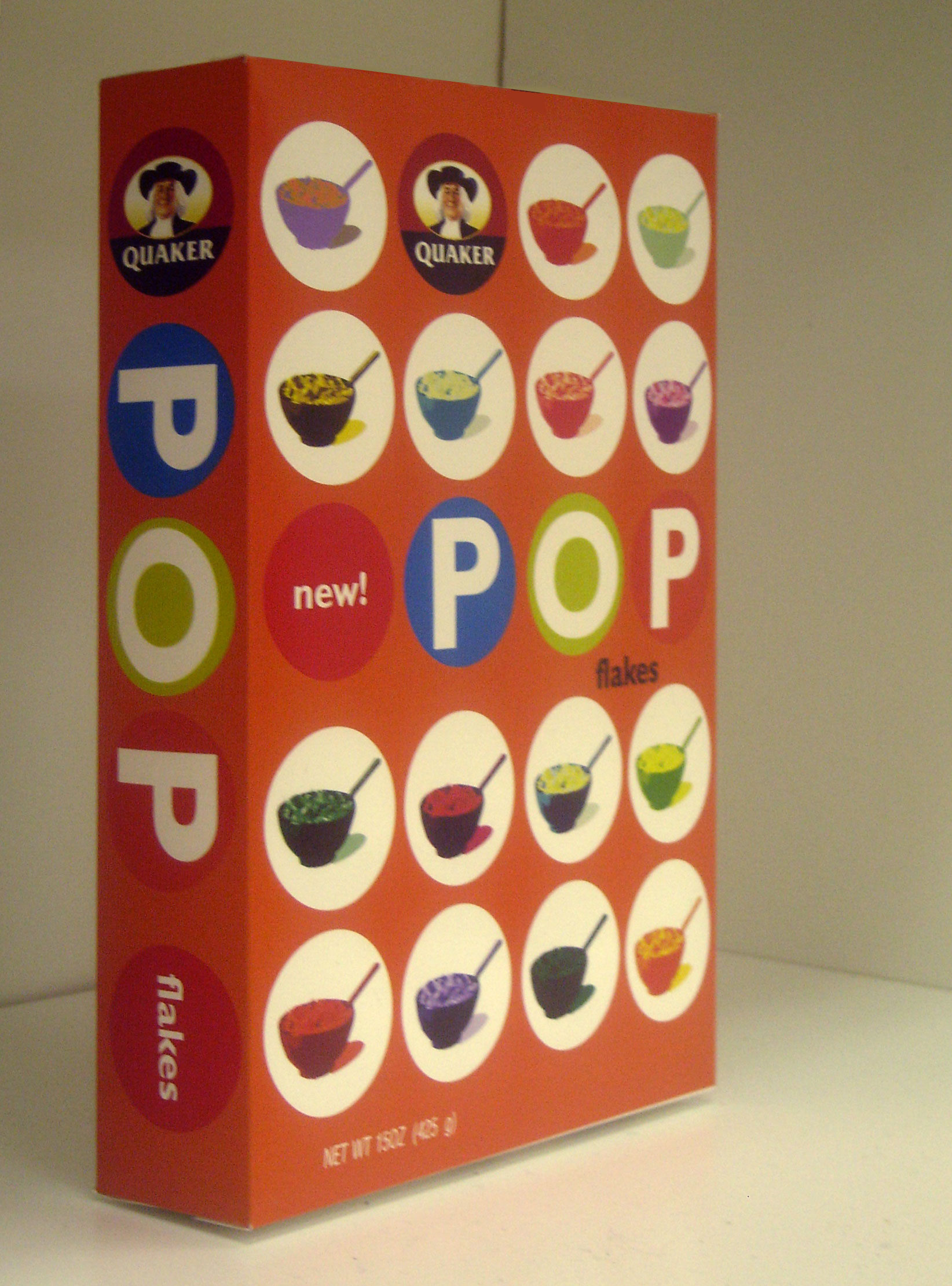 Pop Flakes, Cereal Box
